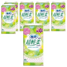 SOFY 蘇菲 超輕柔護墊花香, 14cm, 40片, 6包