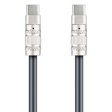 RONEVER 鋅合金液態軟膠充電線 C-C VPC176 48g, 120cm, 黑色, 1條