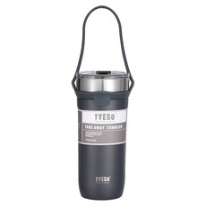TYESO 泰碩 不鏽鋼真空手提束帶隨行杯, 深灰色, 710ml, 1個