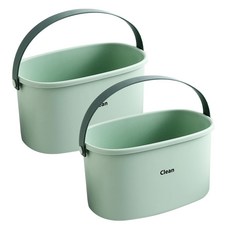 ANTS 手提式瀝水收納籃 綠色, 2個