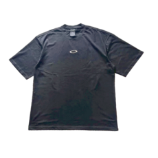 OAKLEY 短袖素色 Logo刺繡T-Shirt, M, 黑色
