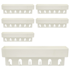 免鑽孔廚房衛浴掛鉤置物架, 白色, 6個