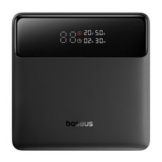 베이스어스 블레이드 H1 100W HD 슬림 노트북 고출력 LED 디스플레이 보조배터리 20000mAh C타입 + C to C 100W 초고속충전 케이블 50cm, 블랙