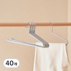 진심감성 논슬립 바지걸이, 그레이, 40개