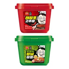 진미 맛있는 양념쌈장 500g + 진미 태양초 고추장 500g, 1세트