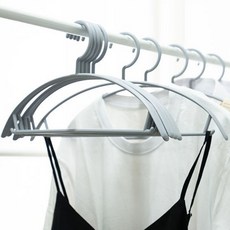 Saenghwalgongsik 弧形防留痕衣架, 20個, 灰色