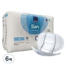 아베나 케어 속기저귀, 대형, 34매입, 6개