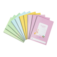 Tamsaa 小學英文螺旋筆記本, 混色, 10個