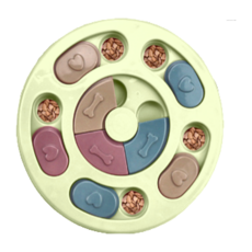 寵物益智藏食盤 圓形, 綠色, 1個