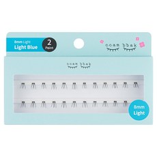 ccam bbak 人造單株假睫毛 包裝版 8mm 輕量 2根款, 1個, 黑色