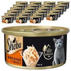 쉬바 고양이 간식캔, 닭, 85g, 24개