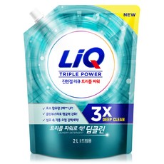 리큐 진한겔 딥클린 드럼용 액상세제 프레쉬 런드리향 리필, 2L, 1개