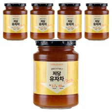 초록원 알룰로스 저당 유자차, 530g, 5개, 1개입