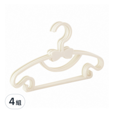 BangJiaShi 幫家適 兒童衣架40入組, 北歐白, 4組