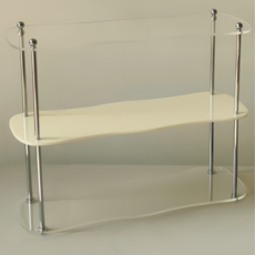 居家收納壓克力香水整理架, 米色, 1個