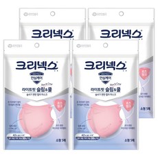 크리넥스 라이트핏 슬림앤쿨 마스크 소형, 5개입, 4개, 핑크