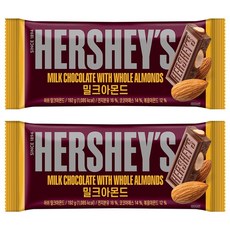 HERSHEY'S 好時 杏仁夾餡牛奶巧克力, 192g, 2片