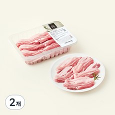 도드람 THE짙은(YBD) 미박삼겹살 구이용 (냉장), 600g, 2개