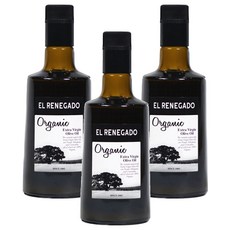 엘레네가도 유기농 엑스트라버진 올리브오일, 500ml, 3개