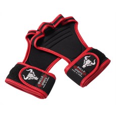 불스스포츠 남성용 헬스용 4구장갑 2p, 레드라인