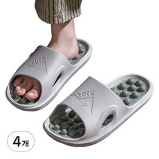 Allday 柔軟腳底指壓拖鞋 250~260mm, 4個, 灰色