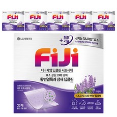 피지 디나자임 딥클린 시트세제 라벤더, 30매, 6개