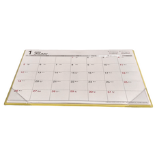 SEASON Paper&Gift 四季紙品禮品 2025年超值13開桌曆附墊, 粉黃, 1個