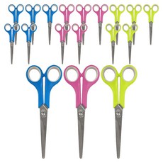 블루마토 중형 가위 17cm SCS002, 랜덤 발송, 18개입