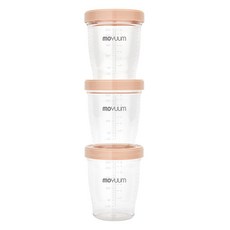 모윰 트라이탄 이유식 용기, 240ml, 테라코타, 3개