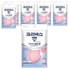 크리넥스 라이트핏 슬림앤쿨 마스크 소형, 5개입, 6개, 핑크
