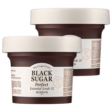 SKINFOOD 黑糖完美精華磨砂膏2X, 2罐, 210g