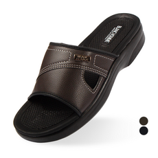 BLANC.HOMME 男士Blanc Homme雙層緩衝辦公室拖鞋, 260, 棕色