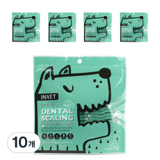 인벳 강아지 프리미엄 스케일링 덴탈껌, 유산균, 75g, 10개