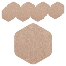 好物良品 單元體 羊毛氈壁掛留言板12件組 六角形, 咖啡色