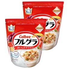 Calbee 卡樂比 Frugra 富果樂 水果麥片，含膳食纖維及維生素 A、B1，日本京都製造, 380g, 2包