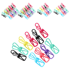 魚尾夾 金屬材質 5.5x1.7x3cm 一組10入 顏色隨機, 糖果色, 7組