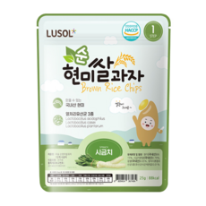 LUSOL 糙米餅乾, 菠菜, 25g, 6包