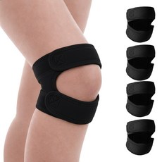 Finel 高彈力雙重保護跑步髕骨護膝 2入, 黑色, 2個