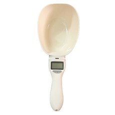 電子秤飼料勺，高精度LED顯示屏幕，可拆卸勺頭, 白色, 1支