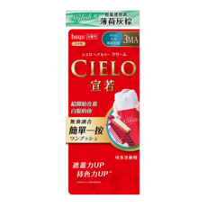 CIELO 宣若 EX 染髮霜 簡單一按 白髮用, 3MA 薄荷灰棕, 1盒