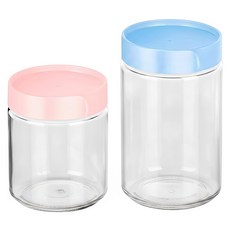 Delicious 咪兔 多功能玻璃儲物罐2件組 MT-3590 600ml + 400ml, 1組