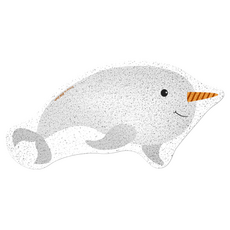 好物良品 卡通系列 - 小白鯨 70 x 40cm 可剪裁 絲圈瀝水墊