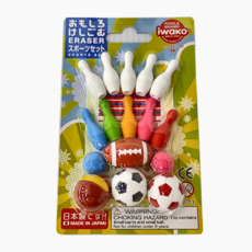 Iwako 造型橡皮擦, 各式球類, 1組