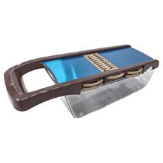 廚房用品 切菜器 304不鏽鋼+PP材質 6刀片帶盒, 咖啡色, 1組