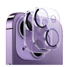 베이스어스 휴대폰 후면 카메라 렌즈 HD 강화유리 액정 풀커버 보호필름 2p + 설치키트 세트, 1세트