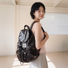 마스마룰즈 플랩백팩 + 파우치 세트 글리터리 블랙