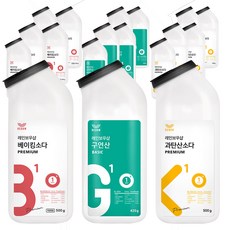 REBOW 精選清潔組 小蘇打粉 500g+檸檬酸 420g+過碳酸鈉 500g, 6套