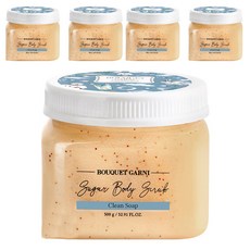 BOUQUET GARNI 身體香氛磨砂膏 潔淨皂香, 5罐, 500g