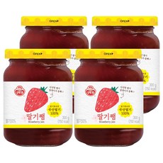 오뚜기 딸기쨈, 300g, 4개