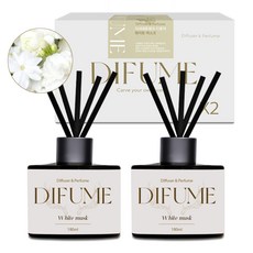 디씨네트워크 디퓸 디퓨저, 화이트머스크, 180ml, 2개